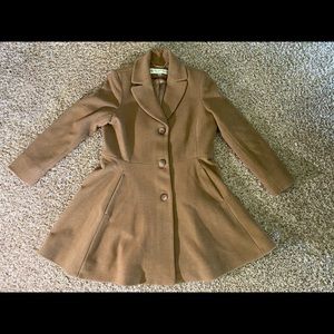 Gorgeous Tan Trina Turk Pea Coat Sz 14